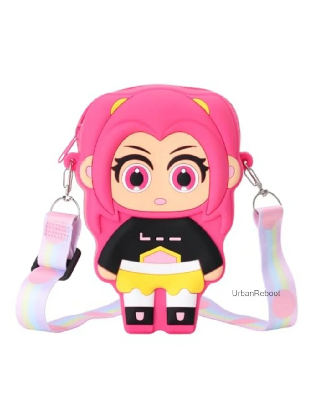 Silicone Mini Crossbody Bag Zipper Anime Wallet Purse Lanyard Girls Gift
